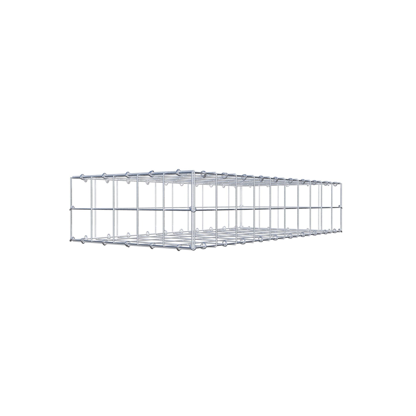 Gabion 100 cm x 20 cm x 50 cm (L x H x P), maille 10 cm x 10 cm, anneau en C
