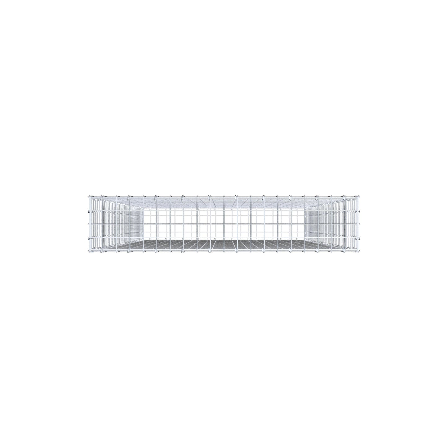 Gavión 200 cm x 100 cm x 20 cm (L x A x P), malla 5 cm x 5 cm, anillo en C