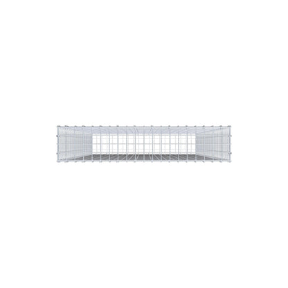 Gavión 200 cm x 100 cm x 20 cm (L x A x P), malla 5 cm x 5 cm, anillo en C