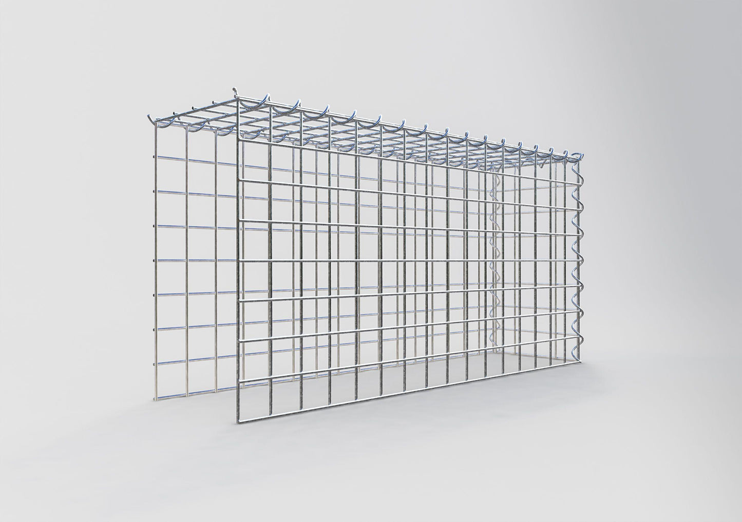 Gabião tipo 4 80 cm x 40 cm x 20 cm (C x A x P), malhagem 5 cm x 5 cm, espiral