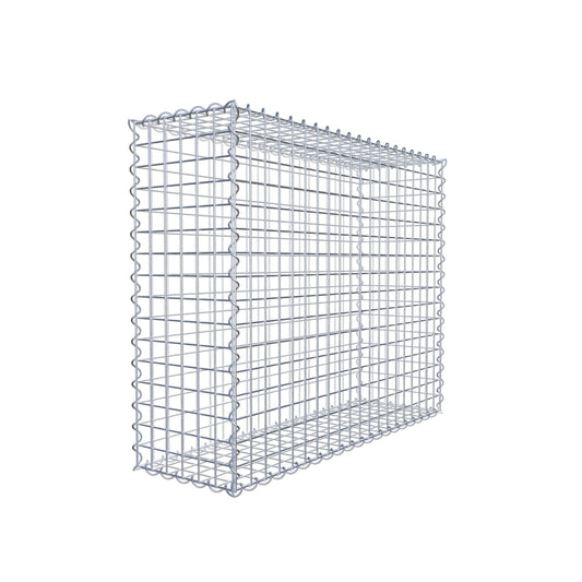 Gabbione 100 cm x 80 cm x 30 cm (L x H x P), maglia 5 cm x 5 cm, spirale