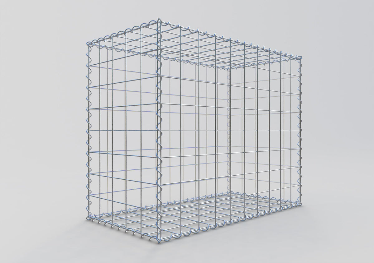 Gavión 100 cm x 80 cm x 50 cm (L x A x P), luz de malla 10 cm x 10 cm, en espiral