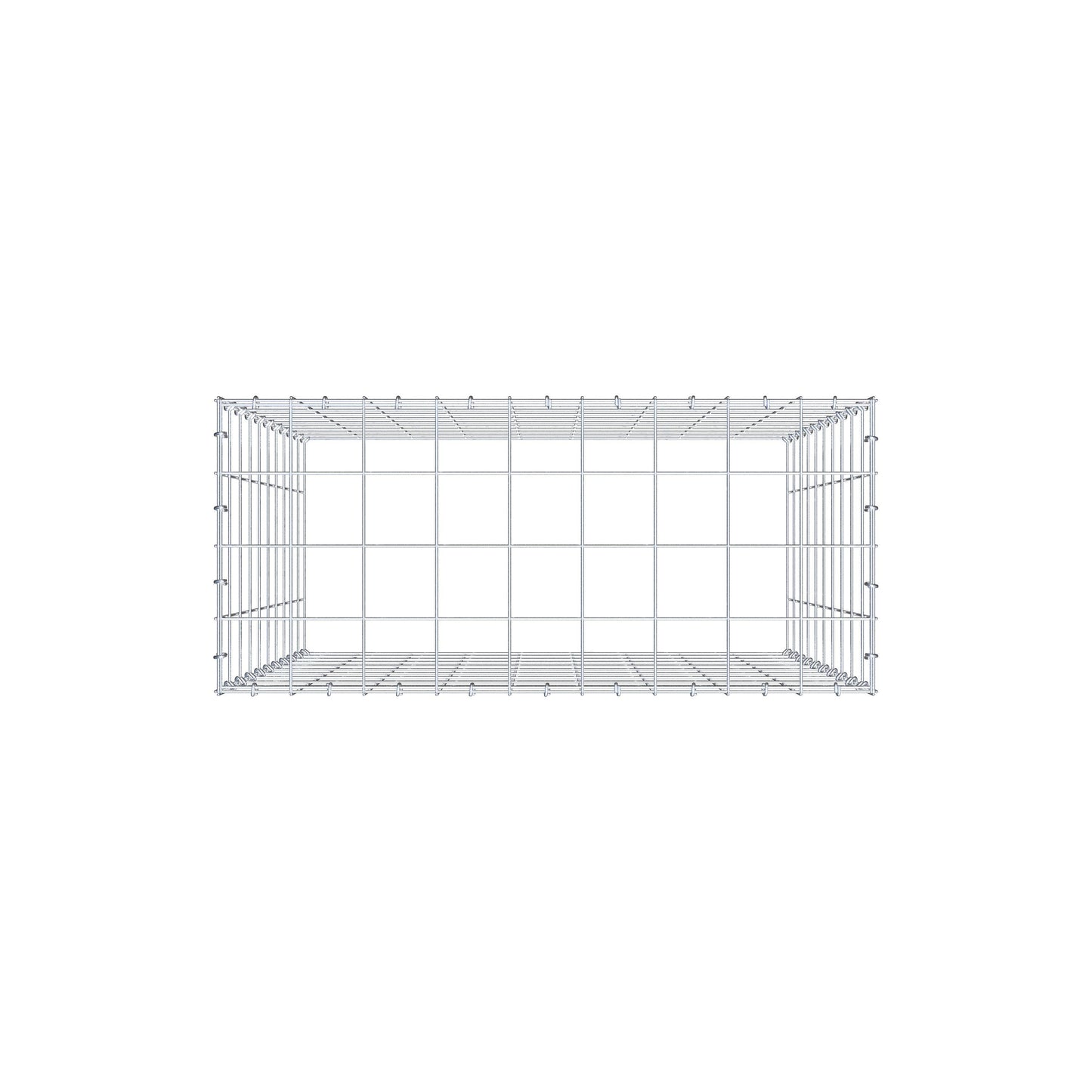 Mounted gabion type 3 100 cm x 90 cm x 40 cm (L x H x D), mesh size 10 cm x 10 cm, C-ring