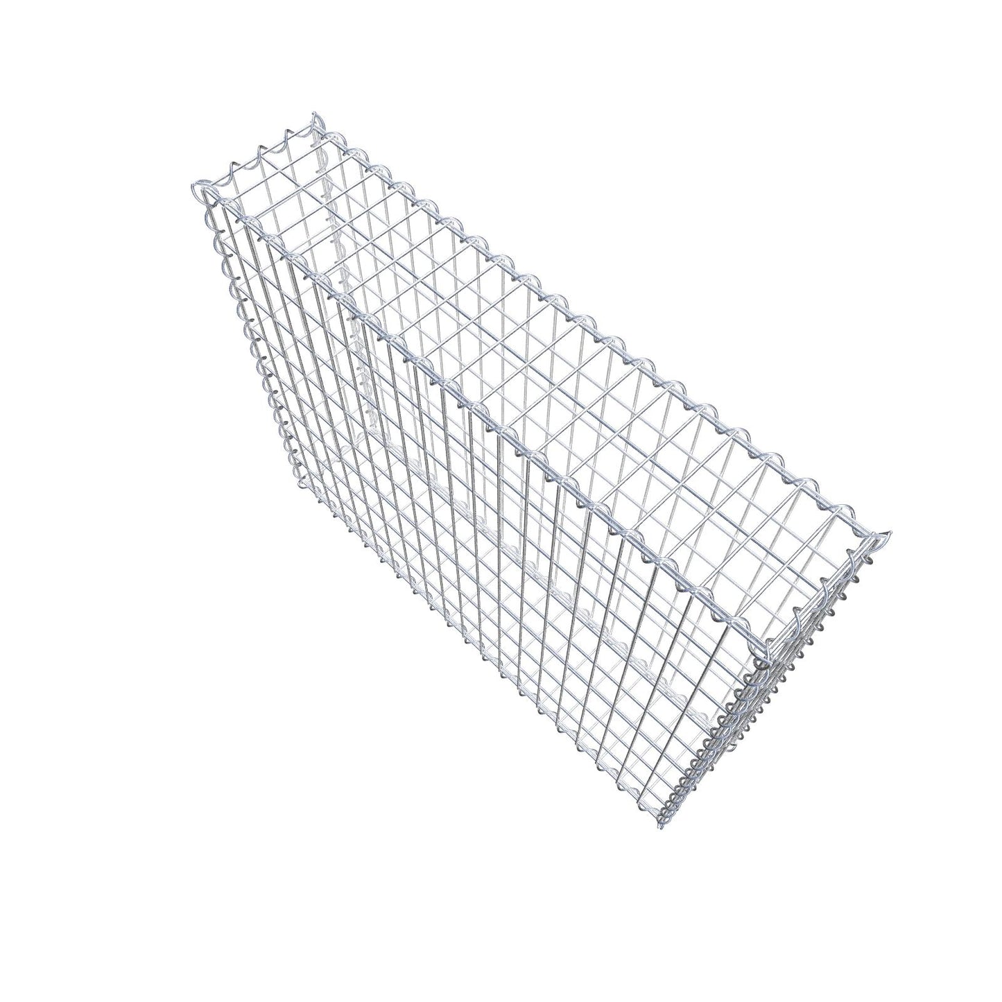 Gabião 100 cm x 80 cm x 20 cm (C x A x P), malhagem 5 cm x 10 cm, espiral