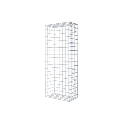 Gavión complementario de tipo 2 100 cm x 20 cm x 40 cm (largo x alto x fondo), malla 5 cm x 5 cm, anillo en C