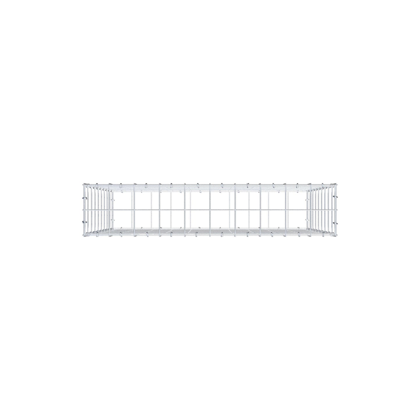 Gabião 100 cm x 90 cm x 20 cm (C x A x P), malhagem 10 cm x 10 cm, anel C
