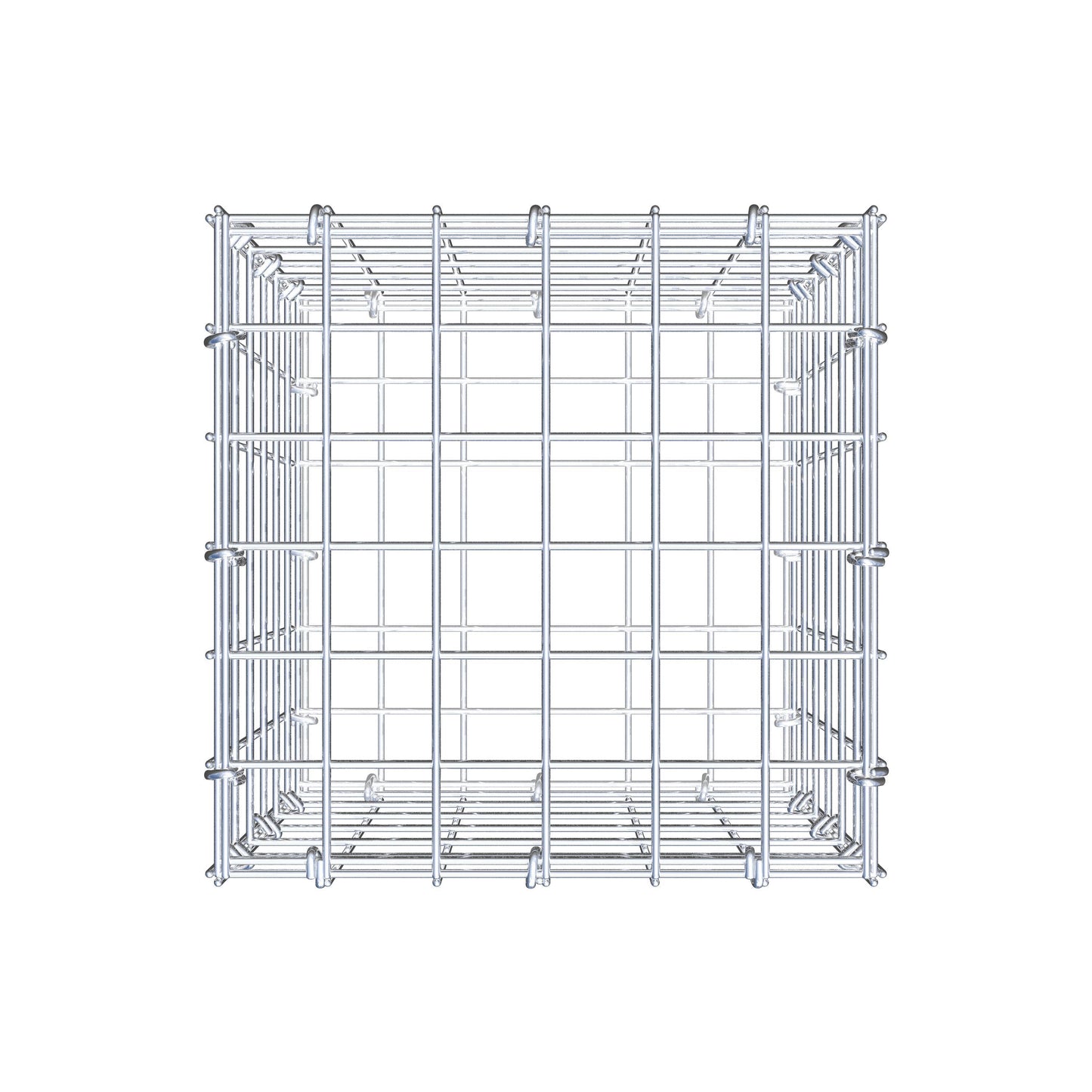 Gabion 30 cm x 30 cm x 30 cm (L x H x P), mailles 5 cm x 5 cm, anneau en C