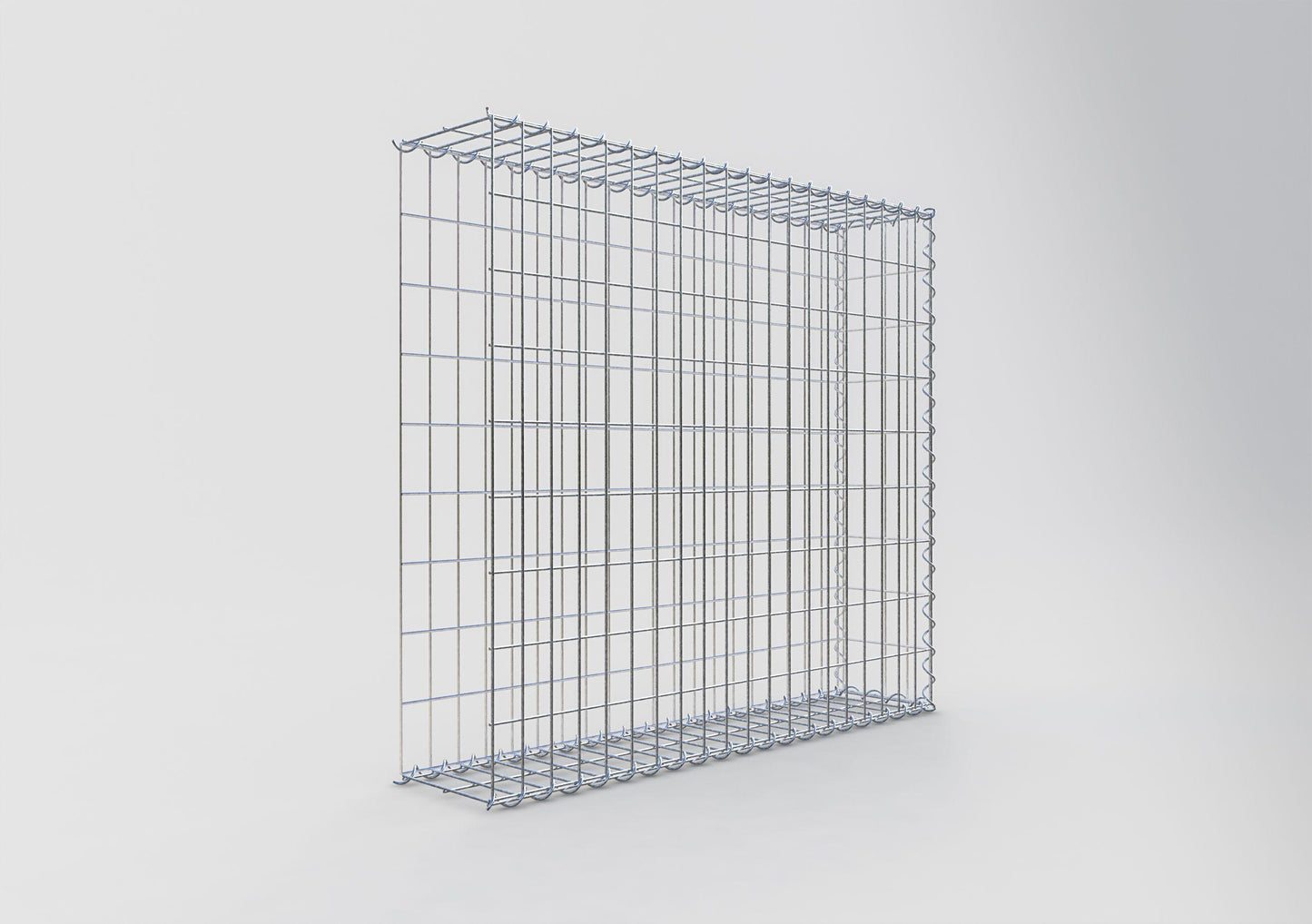 Gabbione aggiuntivo tipo 2 100 cm x 90 cm x 20 cm (L x H x P), dimensione maglia 5 cm x 10 cm, a spirale