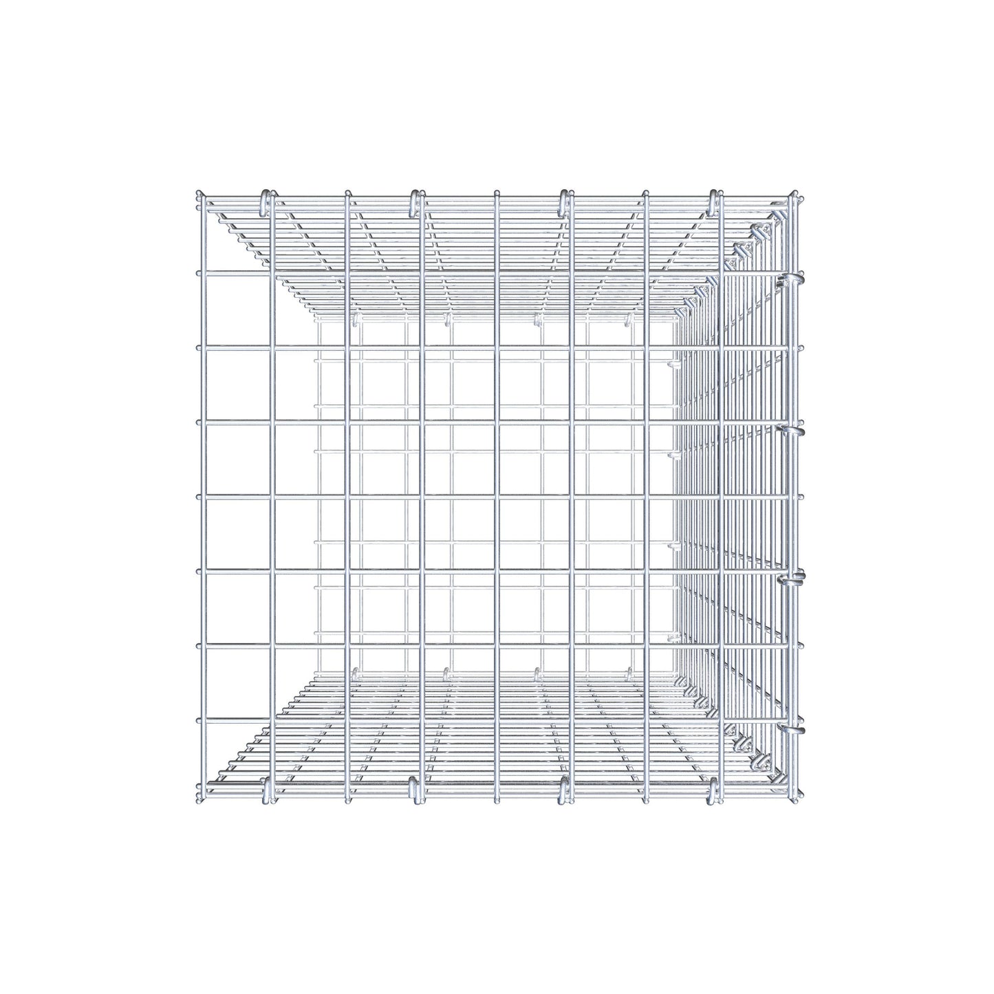 Opzetpaal type 2 80 cm x 40 cm x 40 cm (L x H x D), maaswijdte 5 cm x 5 cm, C-ring