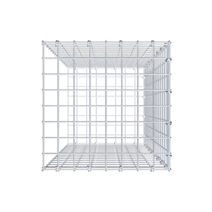 Opzetpaal type 2 80 cm x 40 cm x 40 cm (L x H x D), maaswijdte 5 cm x 5 cm, C-ring