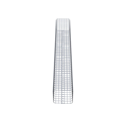 Colonne de gabion carrée 32 cm x 32 cm, 230 cm de hauteur, MW 5 cm x 5 cm