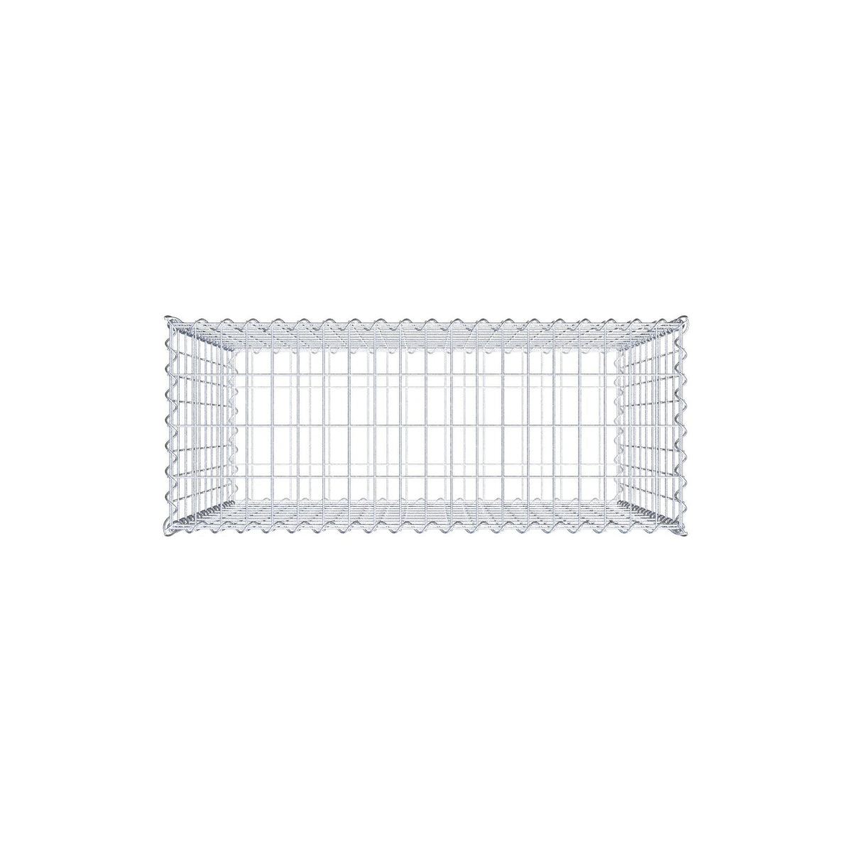 Gabbione 100 cm x 100 cm x 40 cm (L x H x P), maglia 5 cm x 10 cm, spirale