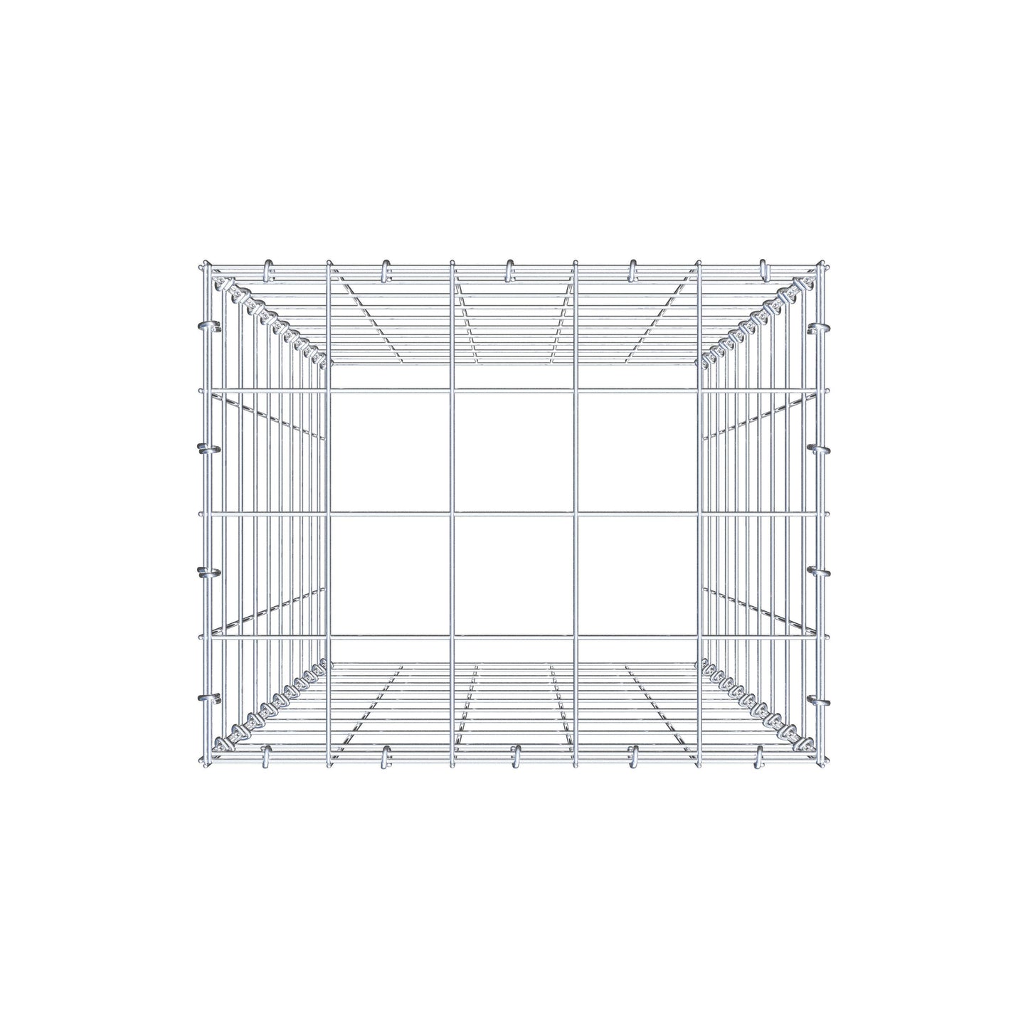 Monteret gabion type 3 100 cm x 50 cm x 40 cm (L x H x D), maskestørrelse 10 cm x 10 cm, C-ring