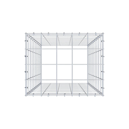 Monteret gabion type 3 100 cm x 50 cm x 40 cm (L x H x D), maskestørrelse 10 cm x 10 cm, C-ring