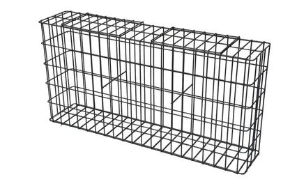 Gavión galvanizado en caliente 102 cm x 52 cm x 22 cm, malla 5 cm x 10 cm, totalmente soldado