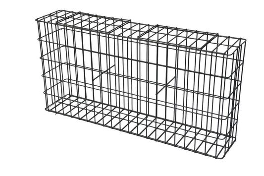 Gabbione zincato a caldo 102 cm x 52 cm x 22 cm, maglia 5 cm x 10 cm, completamente saldato