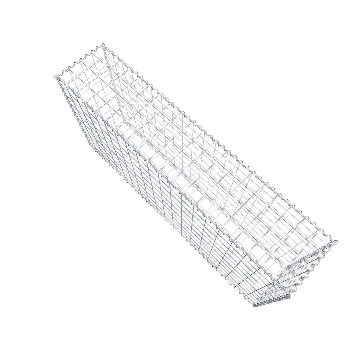 Gavión 200 cm x 100 cm x 40 cm (largo x alto x fondo), malla 10 cm x 10 cm, en espiral