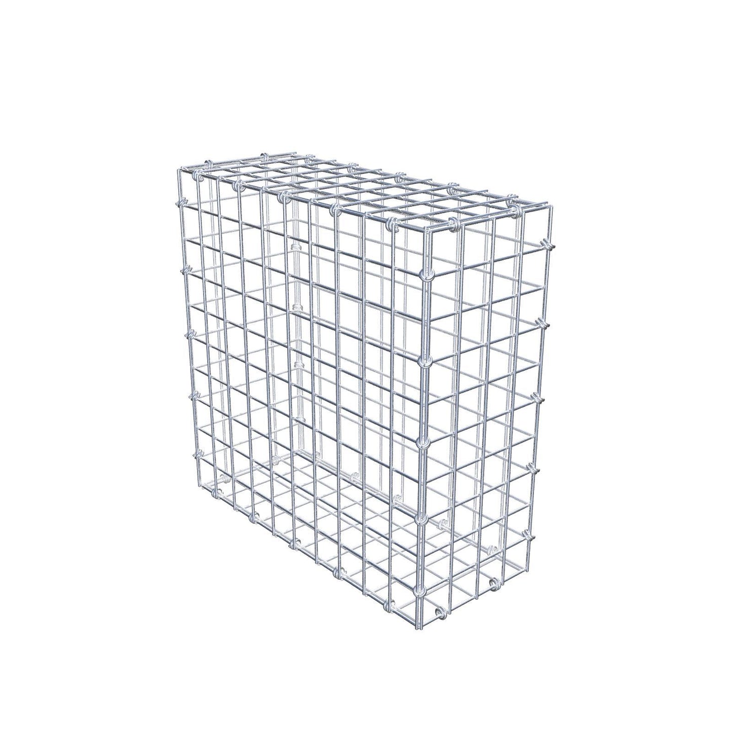 Gabbione 50 cm x 50 cm x 20 cm (L x H x P), maglia 5 x 5 cm, anello a spirale