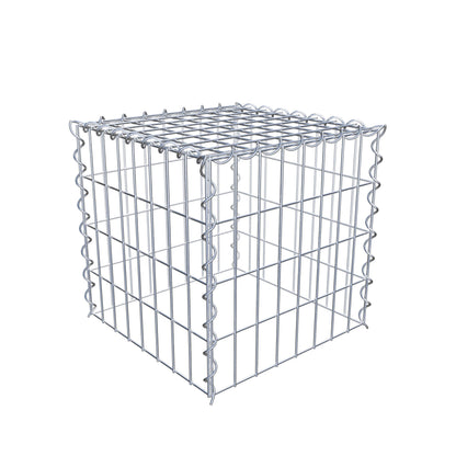 Gabion rapporté type 3 40 cm x 40 cm x 40 cm (L x H x P), mailles 5 cm x 10 cm, spirale