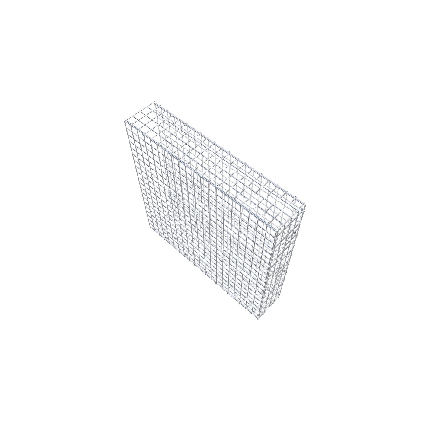 Mounted gabion type 2 100 cm x 100 cm x 20 cm (L x H x D), mesh size 5 cm x 5 cm, C-ring