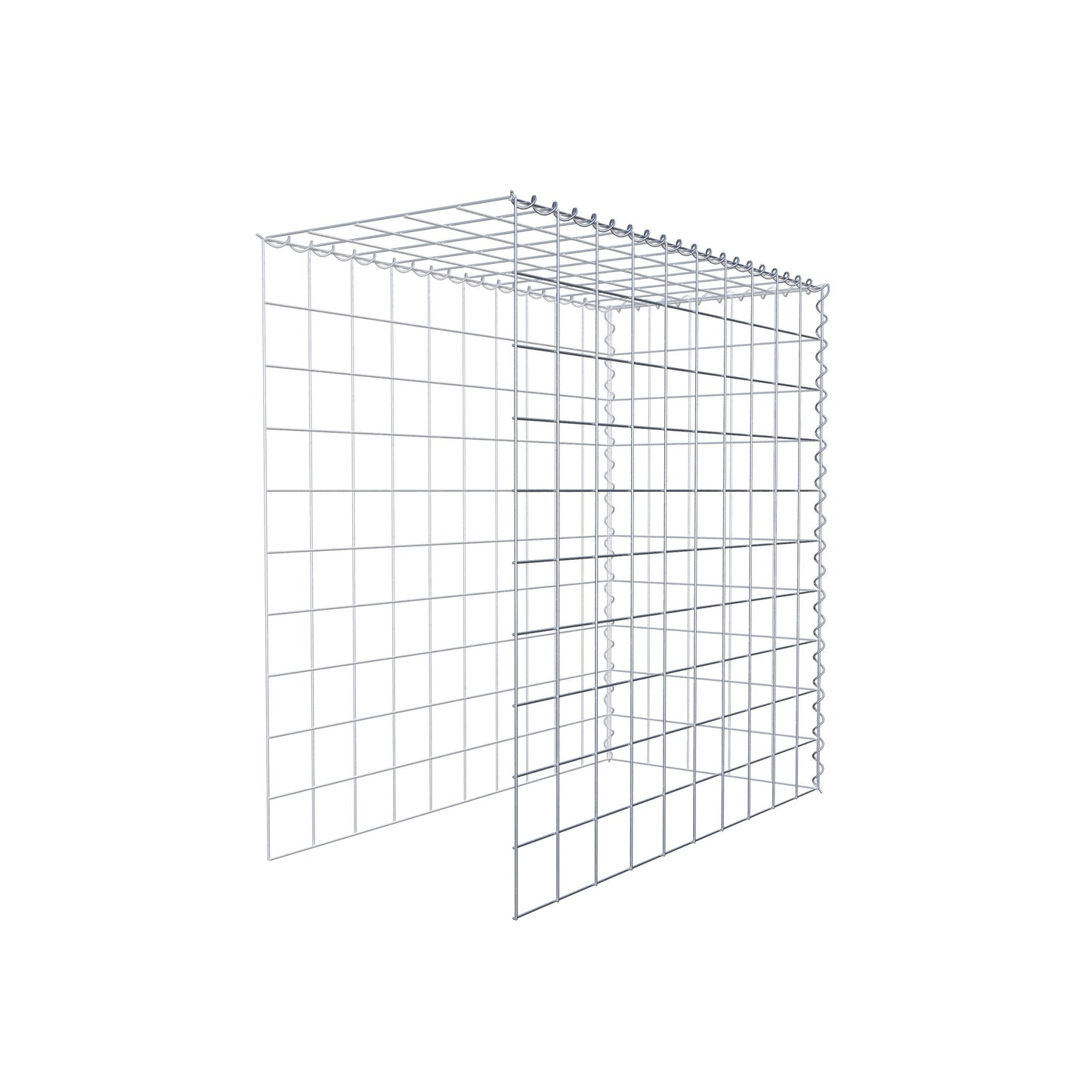 Gabião tipo 4 100 cm x 100 cm x 50 cm (C x A x P), malhagem 10 cm x 10 cm, espiral