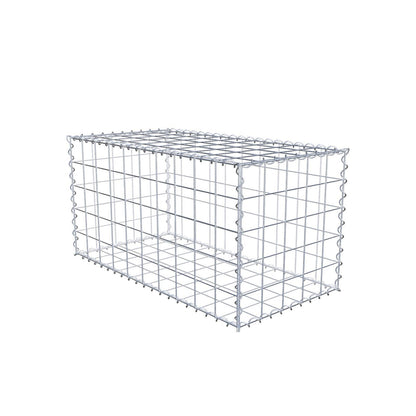 Juego de 2 gaviones de 100 cm x 50 cm x 50 cm (largo x alto x fondo), malla de 10 x 10 cm, en espiral