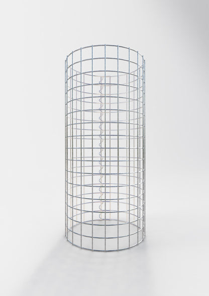 Columna de gaviones redonda 37 cm de diámetro, 80 cm de altura, malla 5 cm x 5 cm