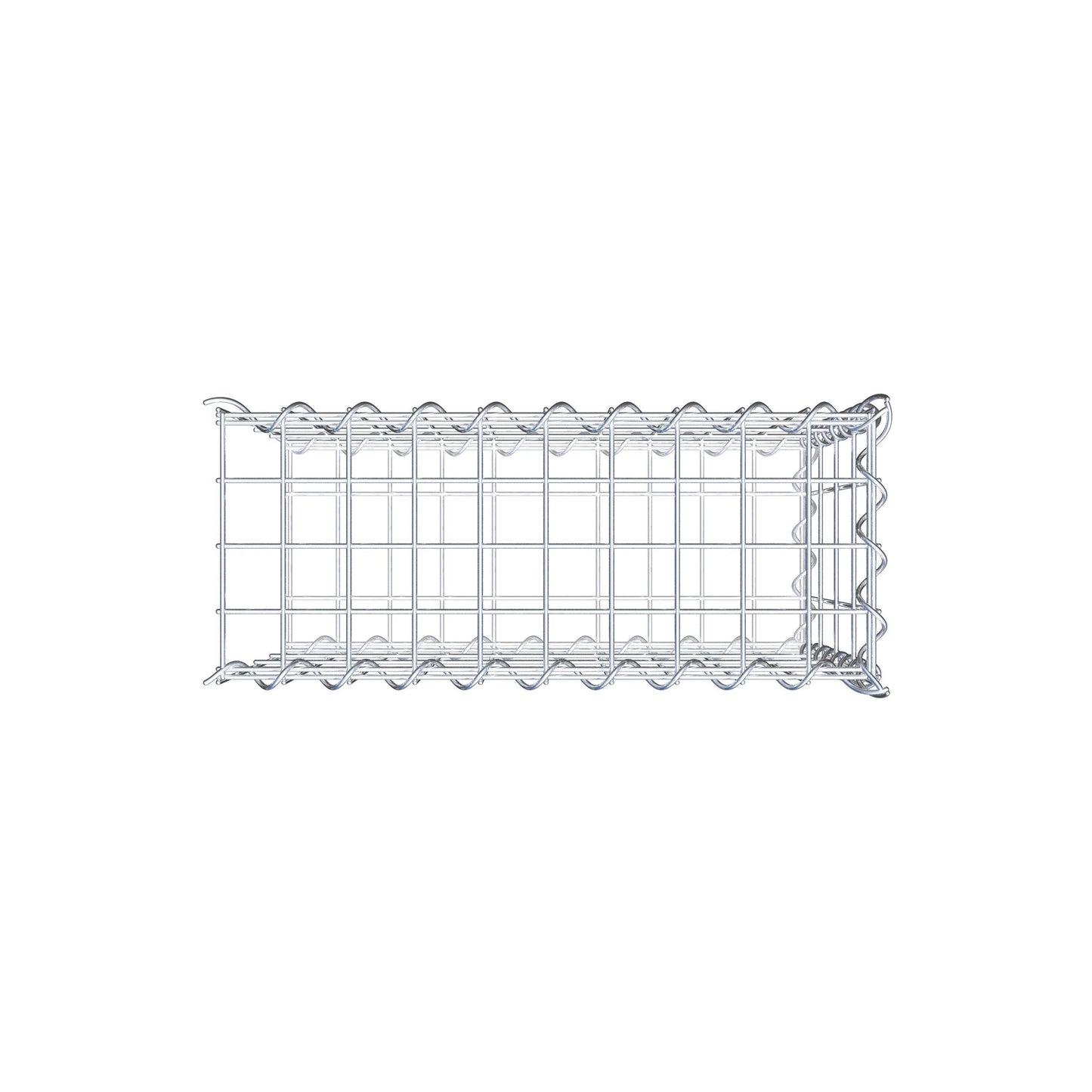 Grown-on gabion type 2 50 cm x 40 cm x 20 cm (L x H x D), mesh size 5 cm x 10 cm, spiral