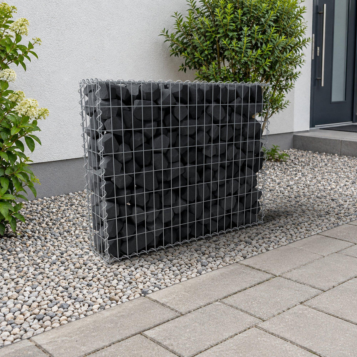 Gabion 100 cm x 80 cm x 20 cm (L x H x D), maskestørrelse 5 cm x 10 cm, spiral