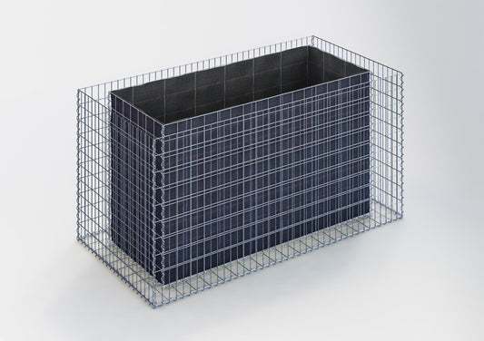 Hochbeet eckig 200 cm x 100 cm x 100 cm (L x H x T), Maschenweite 5 x 10 cm, Wandstärke 15 cm