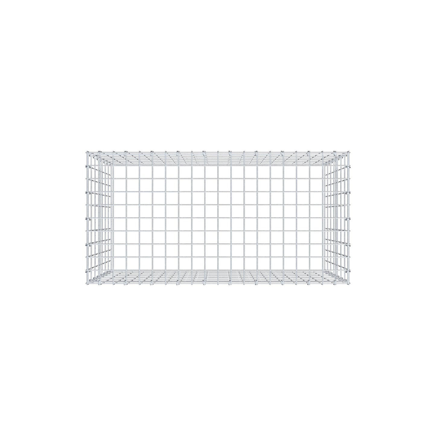 Gabbione aggiuntivo di tipo 3 100 cm x 70 cm x 50 cm (L x H x P), maglia 5 cm x 10 cm, anello a C