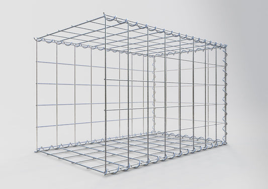 Gabion rapporté type 2 80 cm x 50 cm x 50 cm (L x H x P), mailles 10 cm x 10 cm, spirale