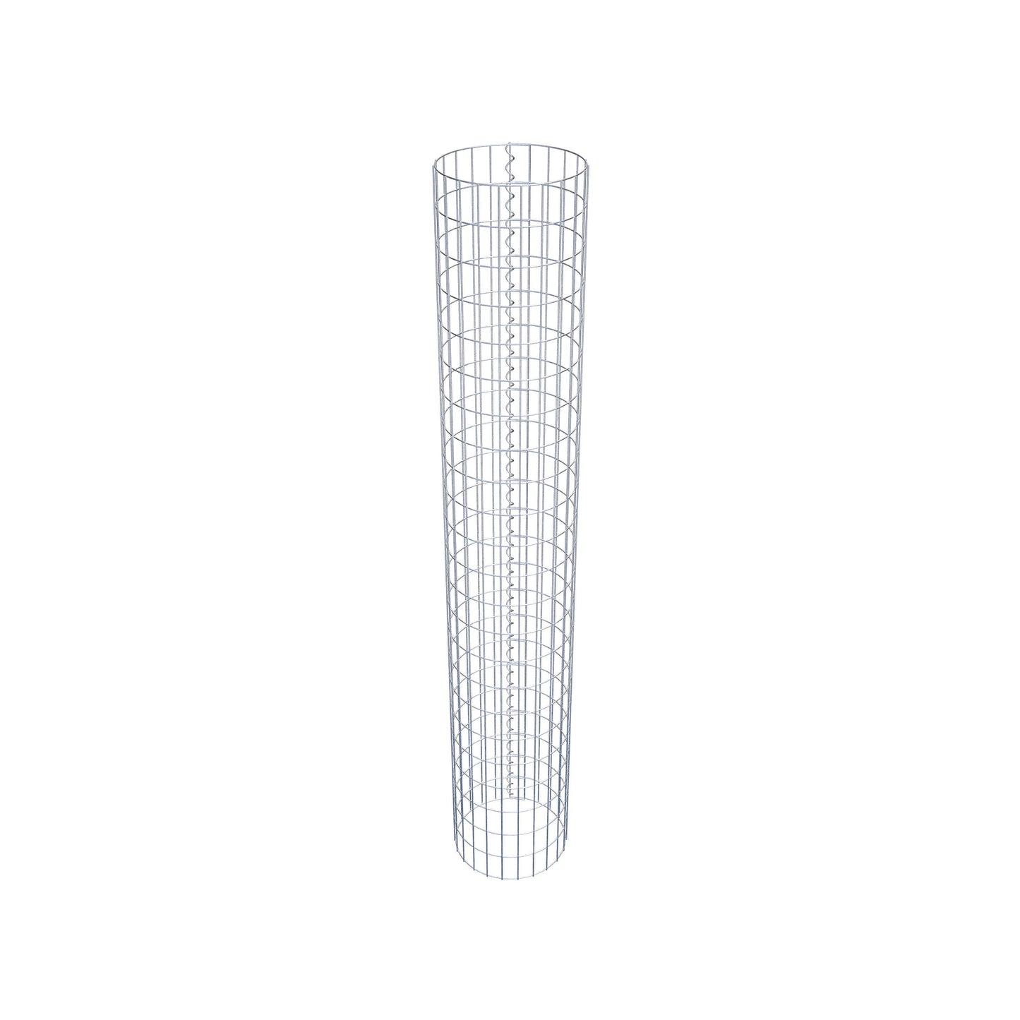 Columna de gaviones redonda 37 cm de diámetro, 230 cm de altura, malla 5 cm x 10 cm
