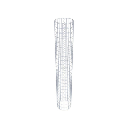 Columna de gaviones redonda 37 cm de diámetro, 230 cm de altura, malla 5 cm x 10 cm