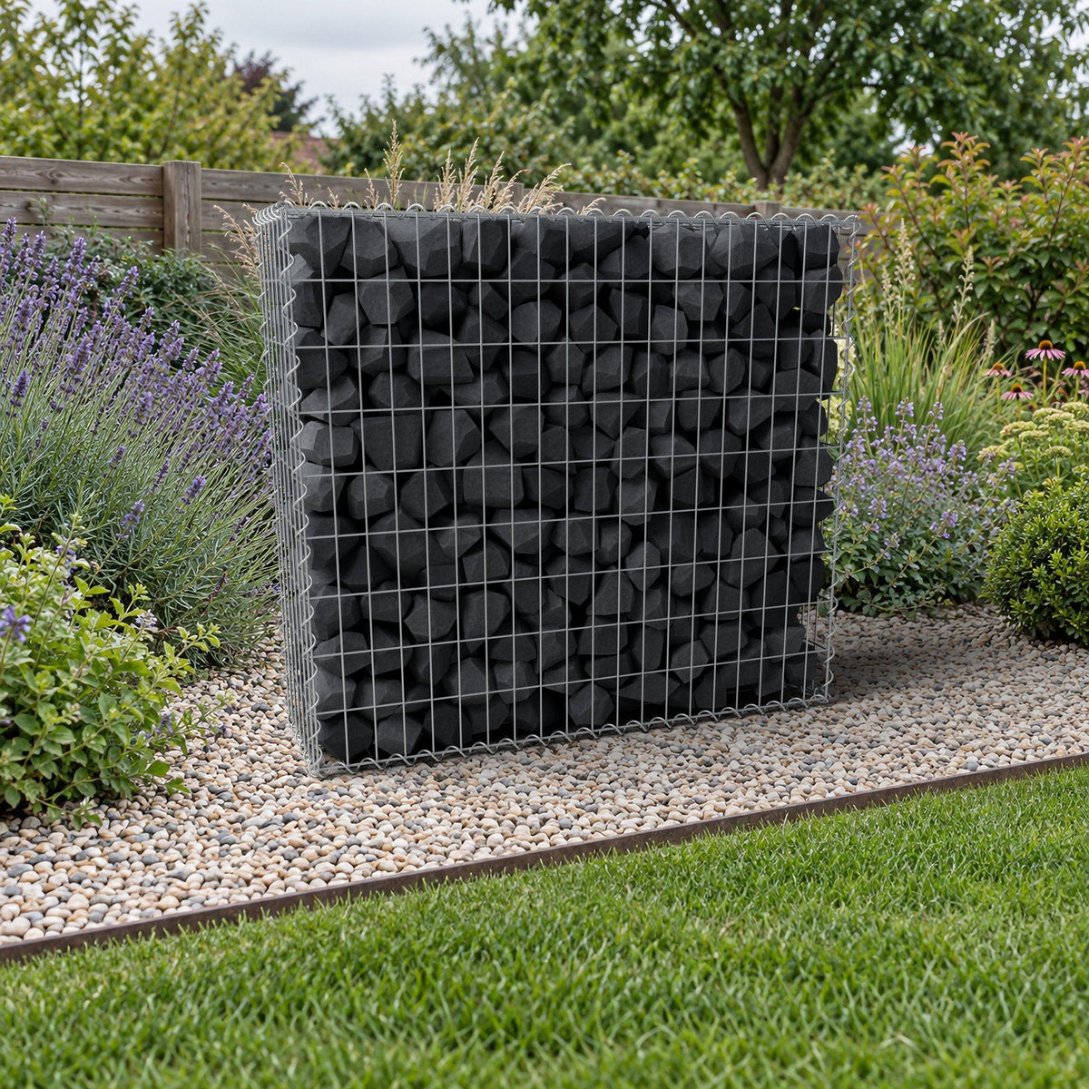 Gabbione 100 cm x 90 cm x 30 cm (L x H x P), maglia 5 cm x 10 cm, spirale
