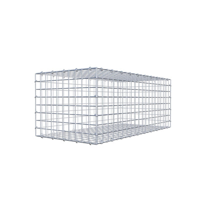 Gavión 100 cm x 40 cm x 50 cm (L x A x P), malla 5 cm x 5 cm, anillo en C