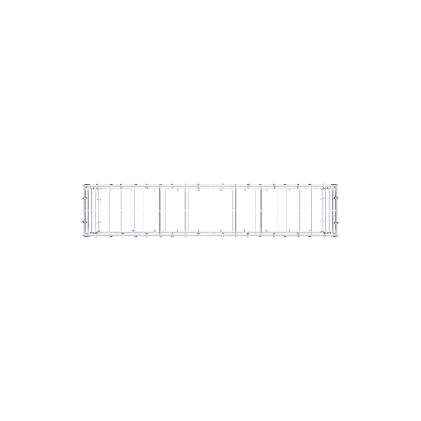 Gabion 100 cm x 40 cm x 20 cm (L x H x D), maskstorlek 10 cm x 10 cm, C-ring
