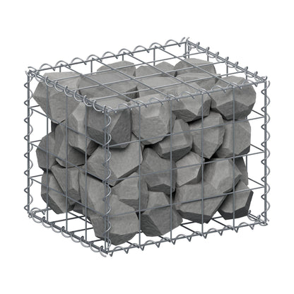 Gabione 50 cm x 40 cm x 40 cm (L x H x T), Maschenweite 10 cm x 10 cm, Spirale
