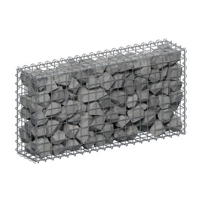 Gabion 100 cm x 50 cm x 20 cm (L x H x D), mesh size 5 cm x 5 cm, spiral