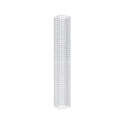 Colonne de gabion carrée 32 cm x 32 cm, 230 cm de hauteur, MW 5 cm x 5 cm
