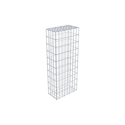 Gabbione 100 cm x 20 cm x 40 cm (L x H x P), maglia 5 cm x 10 cm, anello a C
