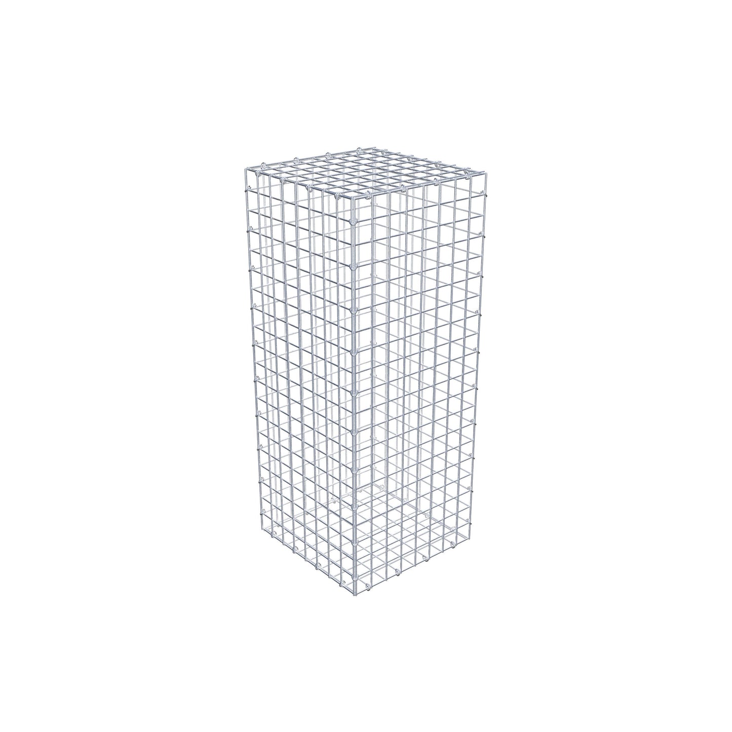 Gavión 100 cm x 40 cm x 40 cm (L x A x P), luz de malla 5 cm x 5 cm, anillo en C