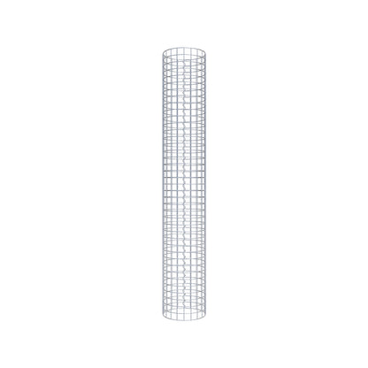 Columna de gaviones redonda de 32 cm de diámetro, 200 cm de altura, malla de 5 cm x 5 cm
