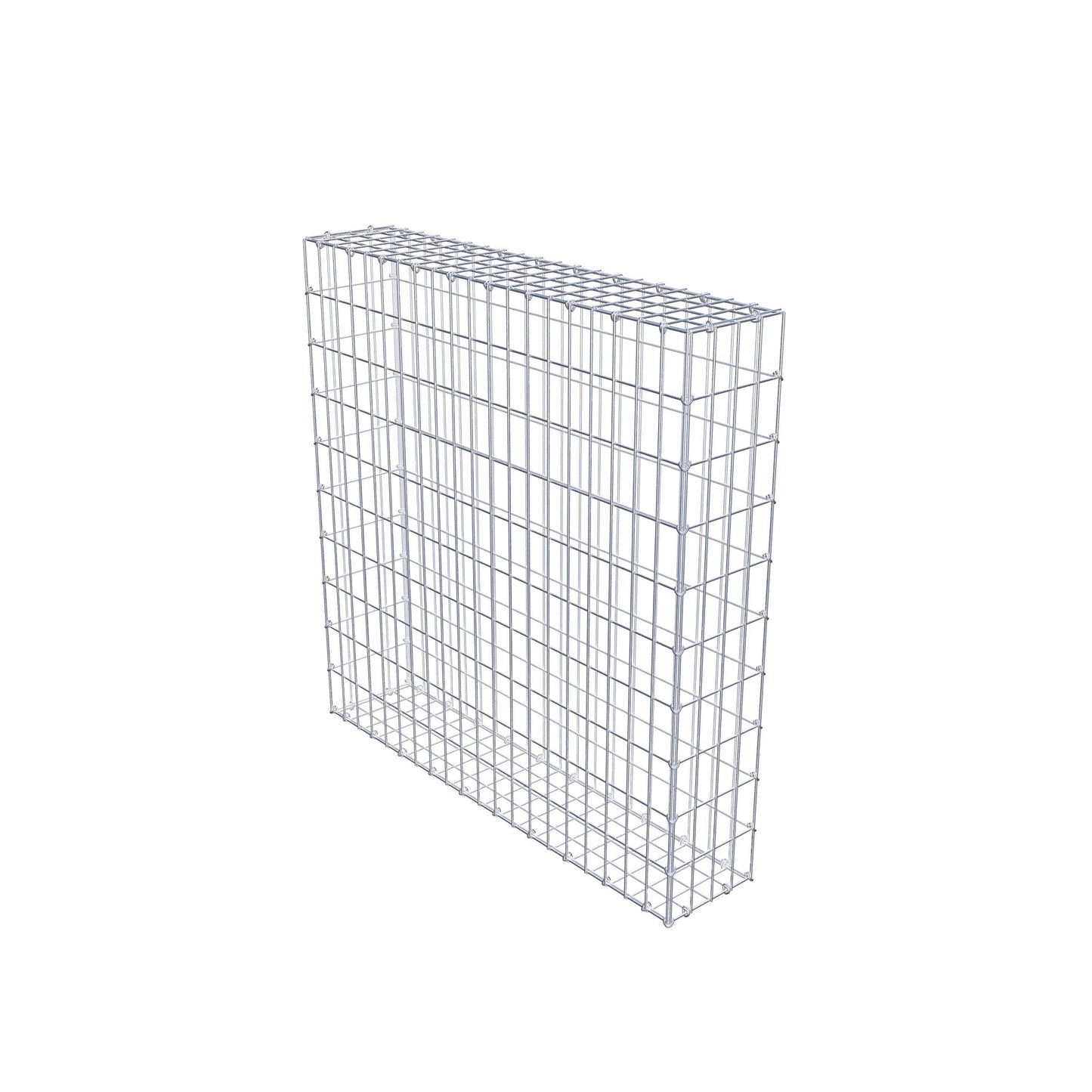 Gavión 100 cm x 100 cm x 20 cm (L x A x P), luz de malla 5 cm x 10 cm, anillo en C