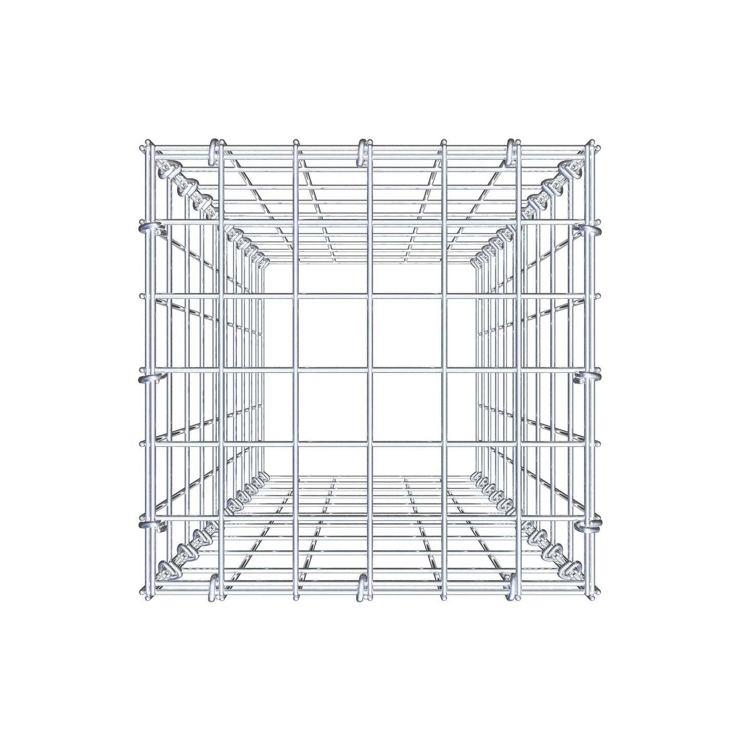 Gavión complementario de tipo 3 100 cm x 30 cm x 30 cm (largo x alto x fondo), malla 5 cm x 10 cm, anillo en C