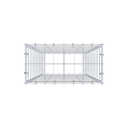 Gabion 100 cm x 40 cm x 20 cm (L x H x D), maskstorlek 10 cm x 10 cm, C-ring