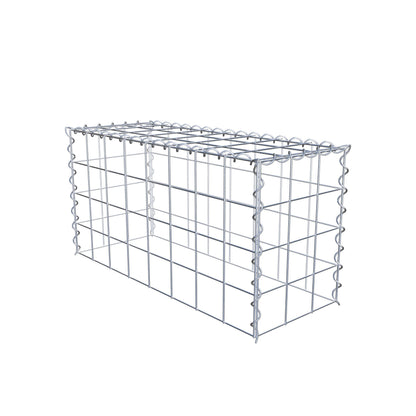 Gabion rapporté type 3 80 cm x 40 cm x 30 cm (L x H x P), mailles 10 cm x 10 cm, spirale