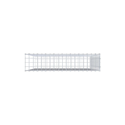 Monteret gabion type 2 100 cm x 90 cm x 20 cm (L x H x D), maskestørrelse 5 cm x 5 cm, C-ring