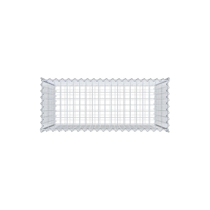 Schanskorf 100 cm x 80 cm x 40 cm (L x H x D), maaswijdte 5 cm x 5 cm, spiraalvormig