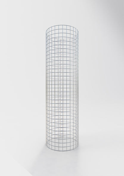 Columna de gaviones redonda 42 cm de diámetro, 160 cm de altura, malla 5 cm x 5 cm